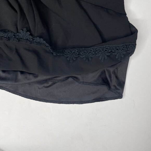 Astr Black Sheer Long Sleeve Floral Crochet Pleated Shorts Romper Boho Sz Med - Picture 7 of 13